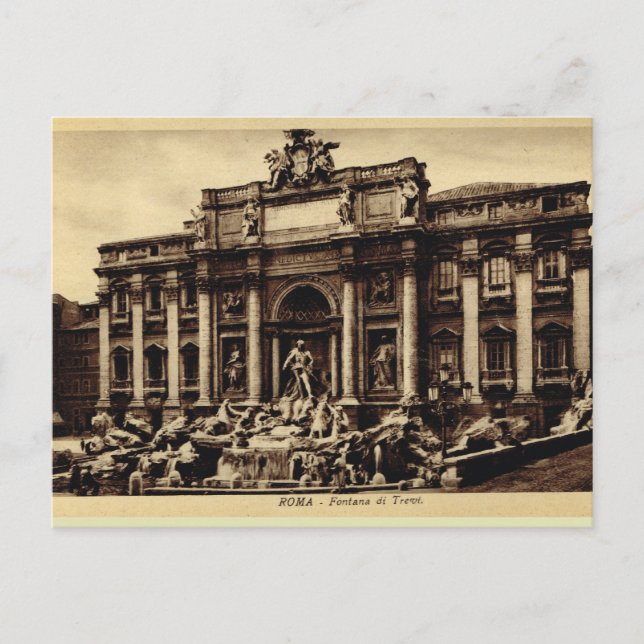 Carte Postale Fontaine Roma Trevi (Devant)