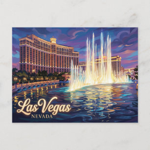 Carte Postale Fontaines du Bellagio États-Unis