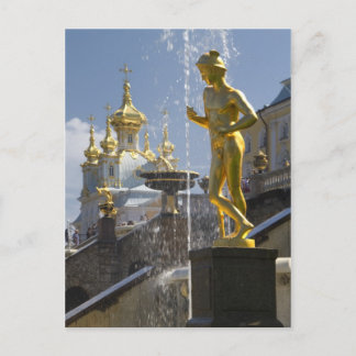 Carte Postale Fontans de Petergof, Saint-Pétersbourg, Russie