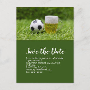 Carte Postale Foot, rendez-vous à l'avance ballon pour fête d'a