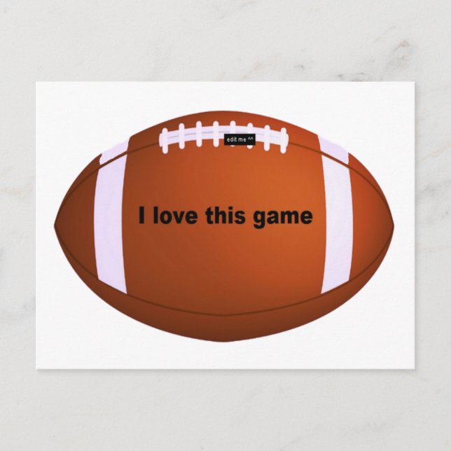 Carte Postale football américain (Devant)