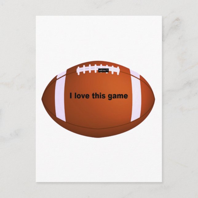 Carte Postale football américain (Devant)