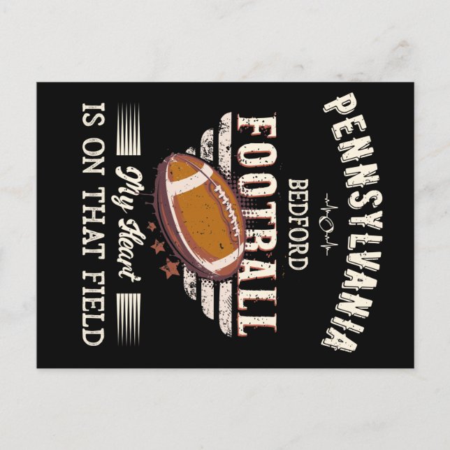 Carte Postale Football américain de Bedford (Devant)