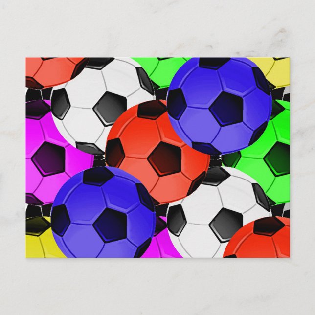 Carte Postale Football américain multicolore (Devant)