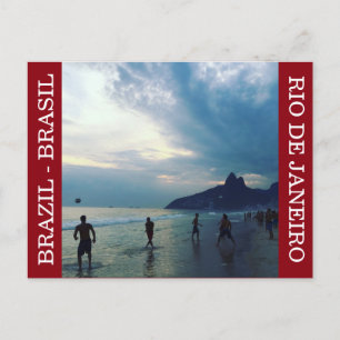 Carte Postale football de plage de brasil