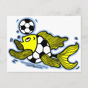 Carte Postale Football Fish Soccer