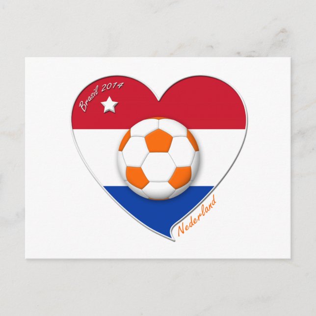 Carte Postale Football Netherlands. NEDERLAND soccer national (Devant)