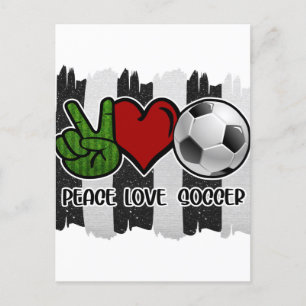 Carte Postale Football Paix et Amour