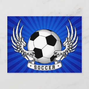 Carte postale Football Soccer Wings