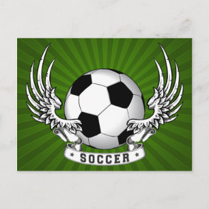 Carte postale Football Soccer Wings