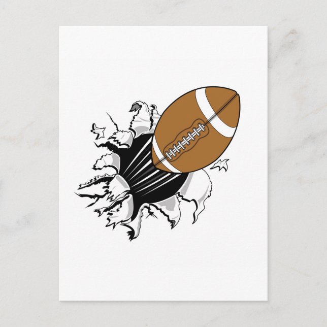 Carte Postale Football volant (Devant)