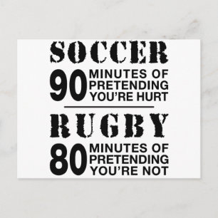 Carte Postale Football Vs Rugby