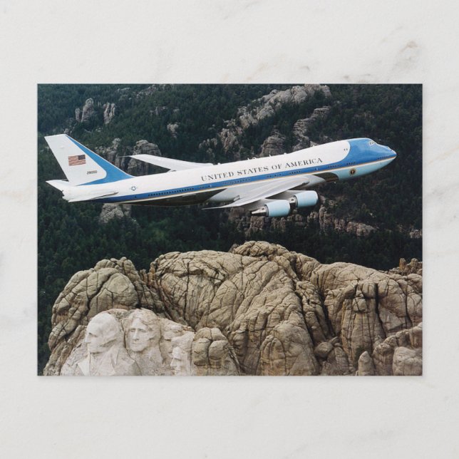 Carte Postale Force aérienne Un au-dessus du mont Rushmore (Devant)