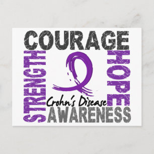 Carte Postale Force Courage Espoir La maladie de Crohn