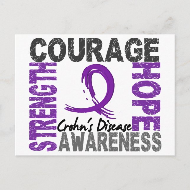 Carte Postale Force Courage Espoir La maladie de Crohn (Devant)