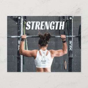 Carte Postale Force Fittness Femmes Muscle Worout Motivationnel