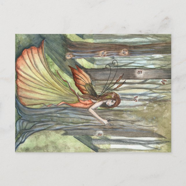 Carte postale Forest Enchantant Fairy Art (Devant)