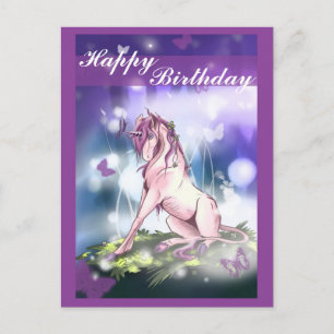 Carte Postale Forest Unicorn