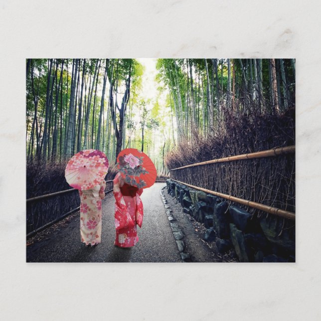 Carte Postale Forêt de bambou à Kyoto (Devant)