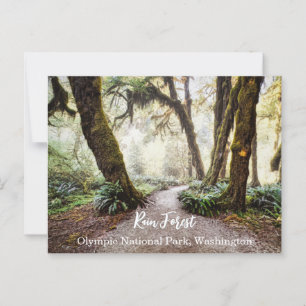 Carte Postale Forêt de pluie ・ Parc national olympique, Washingt
