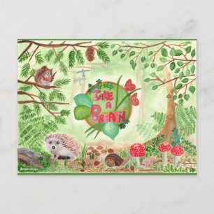 Carte Postale Forêt d'écothérapie Medilludesign