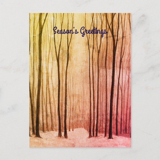 Carte Postale Forêt d'hiver (Devant)