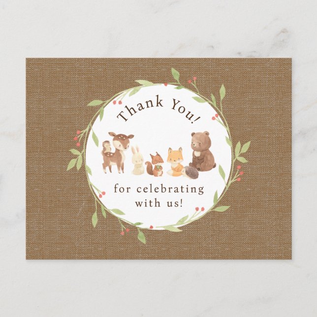 Carte Postale Forêt Enchantée Merci (Devant)