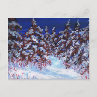 Carte Postale forêt hivernale