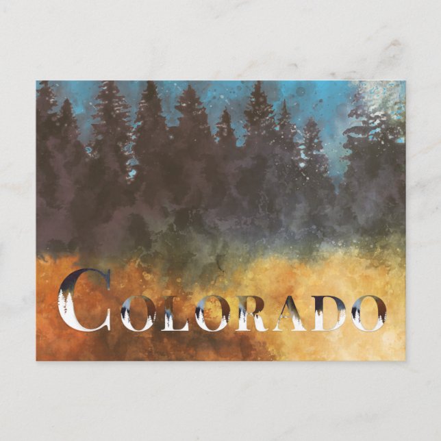 Carte Postale Forêt impressionnante du Colorado (Devant)