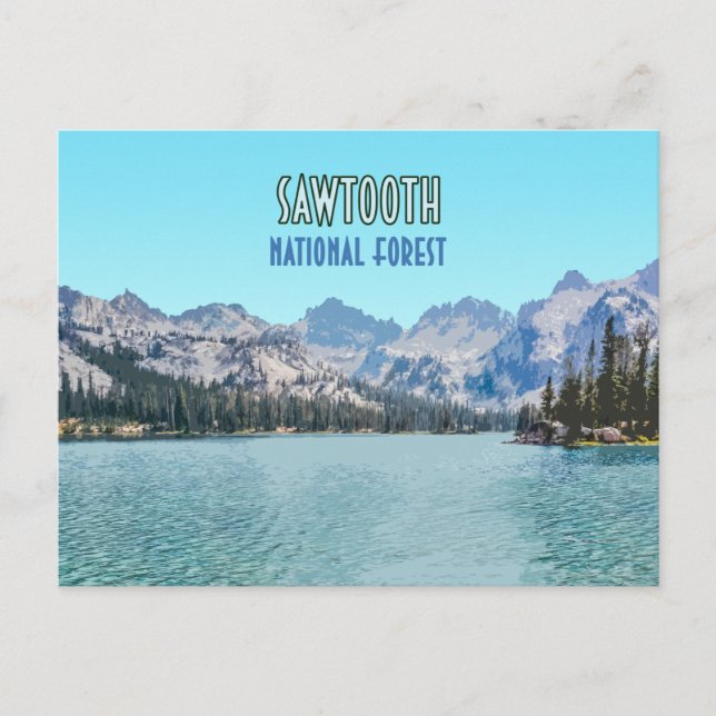Carte Postale Forêt nationale de Sawtooth Idaho (Devant)