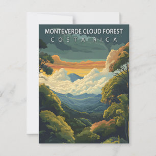 Carte Postale Forêt nuageuse de Monteverde Costa Rica Vintage