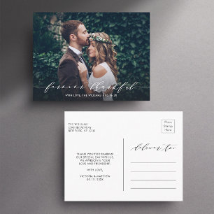Carte Postale Forever Thankor Photo Mariage Merci