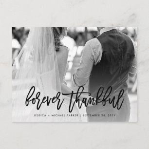 Carte Postale Forever Thankor   Typographie noire et photo