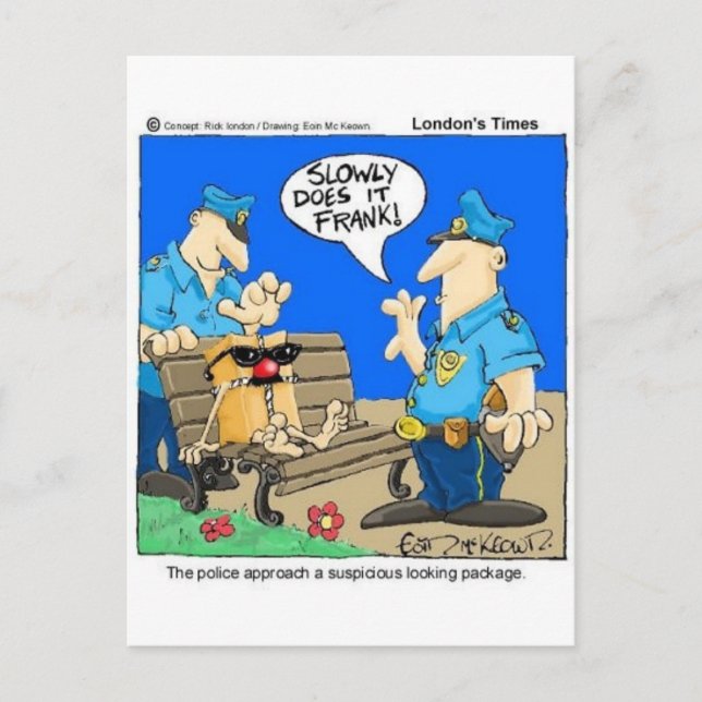 Carte Postale Forfait suspect Drôle police Dons de dessin (Devant)