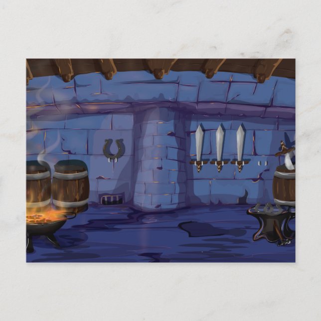 Carte Postale Forge de forgerons (Devant)