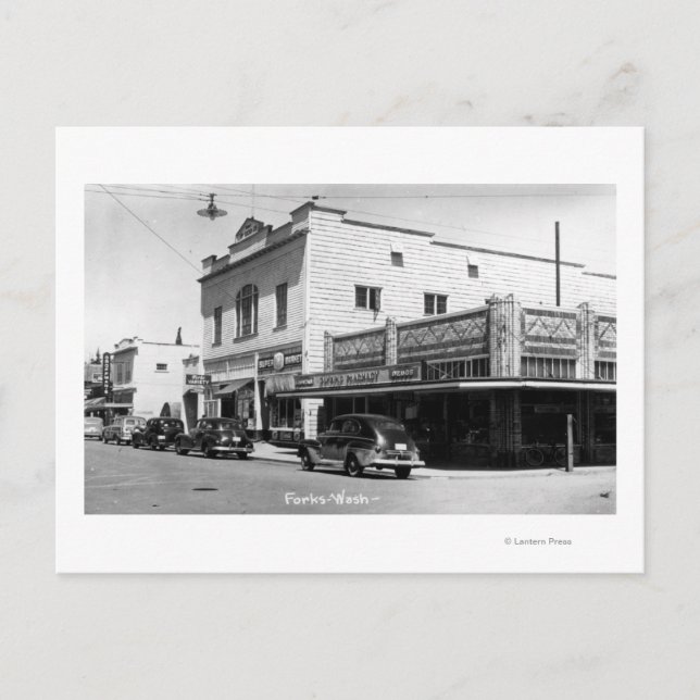 Carte Postale Forks, WashingtonA Street Scene Forks, WA (Devant)