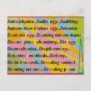Carte Postale Formation dans des colors mixtes