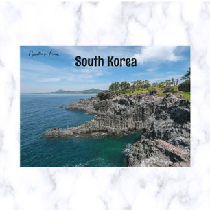 Carte Postale Formation de roche de lave à Jeju-do Corée du Sud