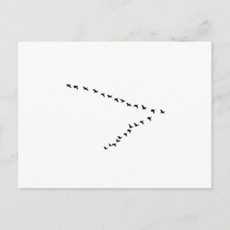 Carte Postale Formation "V" d'oies volantes