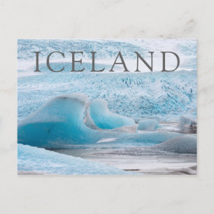 Carte Postale Formations de glace glaciaire bleue, horizontales