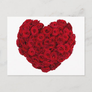 Carte Postale Forme cardiaque rose