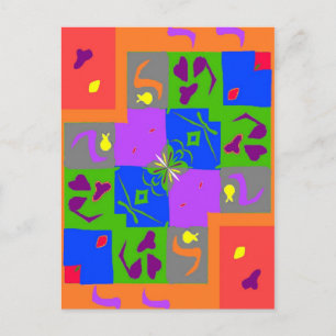 Carte Postale Formes de style Matisse