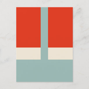 Carte Postale Formes géométriques Gris rouge Abstrait