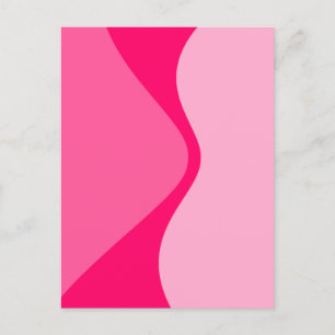 Carte Postale Formes géométriques incurvées aux tons roses