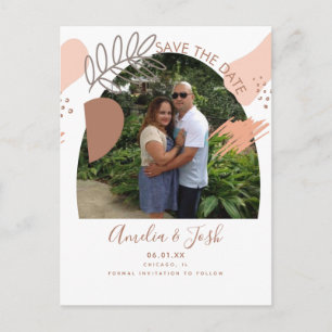 Carte Postale Formes organiques Arch Boho Enregistrer la date Ph