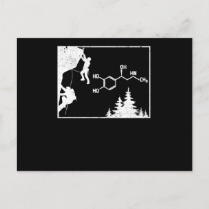 Carte Postale Formule chimique d'adrénaline de l'escalade Bloc