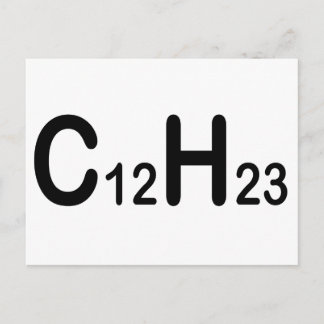 Carte Postale Formule chimique de gazole