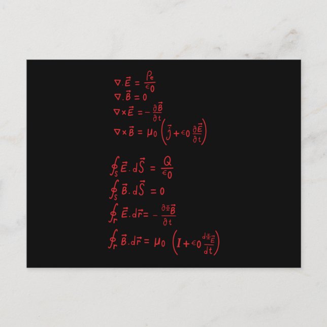 Carte Postale Formule physique (Devant)