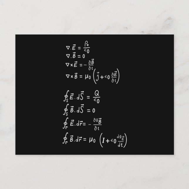 Carte Postale Formule physique (Devant)