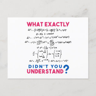 Carte Postale Formule physique : blague